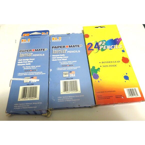 Lot of 57  Vintage Wooden No. 2 Pencil Lot Paper Mate  & Others - Picture 2 of 3